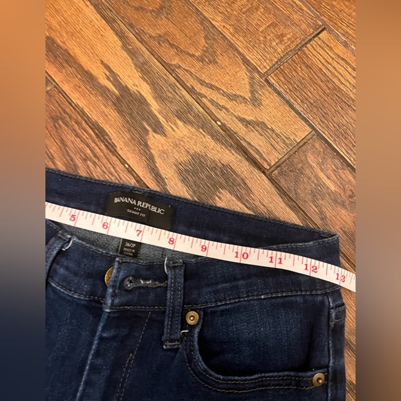 Banana Republic Womens Dark Denim Wash Mid Rise Skinny Jeans Sz 26/2 - Picture 4 of 10